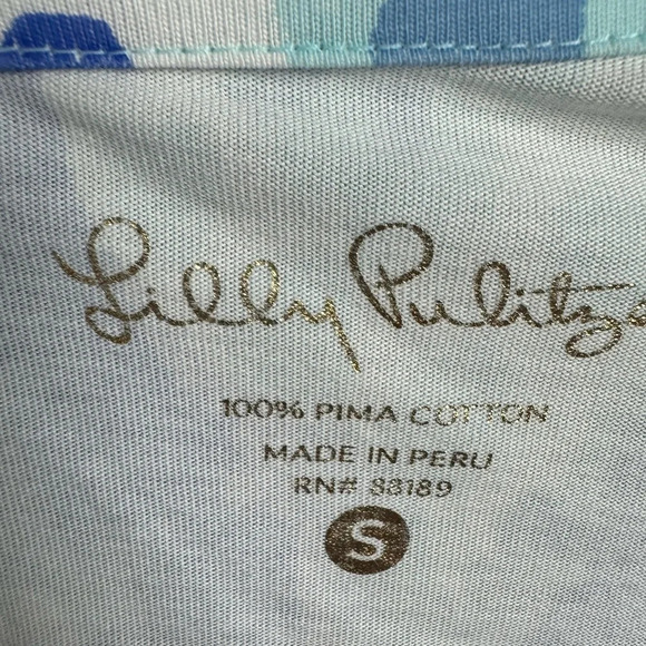 Lily Pulitzer Beacon Dress Pima Cotton Tropical Call Me Serene size Small - Picture 2 of 8